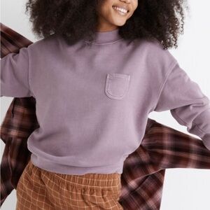 Madewell Garmet-Dyed (Re)sourced Cotton Studio Mockneck Sweatshirt